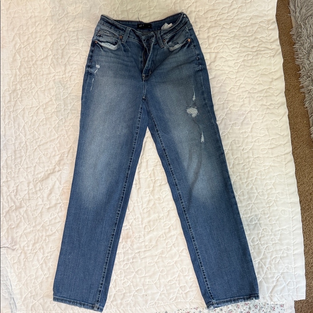 Women's Straight Leg Jeans - Blue